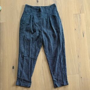 Free People Womens high waisted cotton indigo pant